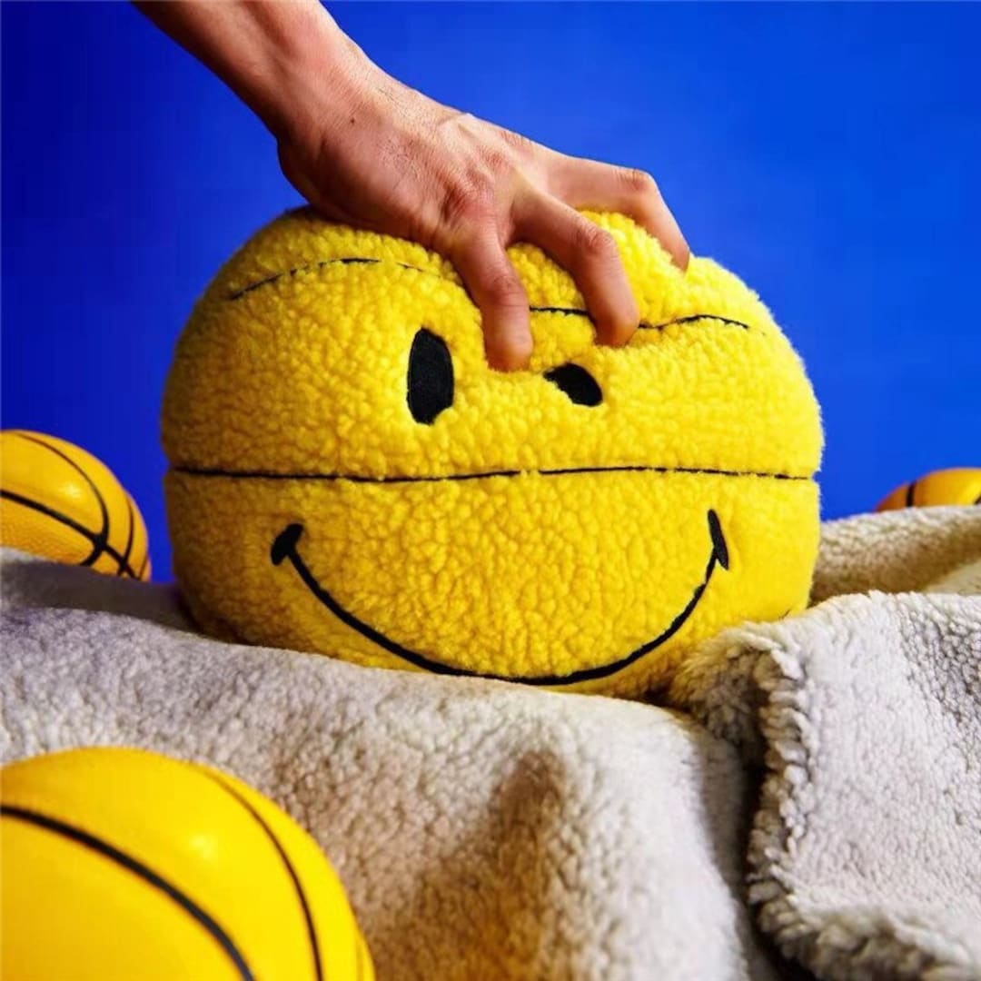 Cute Smiley Face Plush Ball Toy Basketball Pillow Car Home Etsy