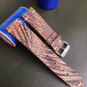26mm/24mm/22mm/20mm/18mm/16mm Brown Genuine ostrich leather watch strap band, leather wrist watch band, handmade watch strap bracelet