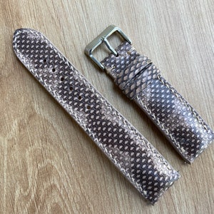 Graues SCHLANGE Leder Uhrenarmband, Leder Uhrenarmband, handgemachtes Uhrenarmband, Custom Strap 26mm 24mm 23mm 22mm 21mm 20mm 18mm 16mm