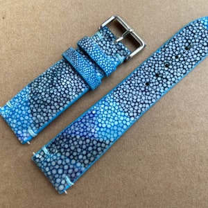Multi Color Genuine Stingray Leather Watch Strap Band, Leather Watch Strap, Handmade Watch Strap Band, Custom Strap