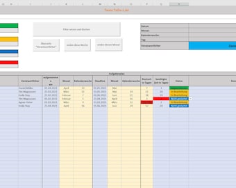 Team ToDo List Excel German