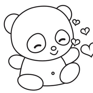 Cute Panda with a Bamboo Lantern Página para colorir  Panda coloring  pages, Coloring pages, Cute coloring pages