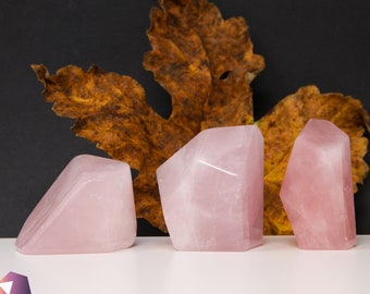 Rose Quartz Freeform Crystal: January Birthstone Healing Gemstone
