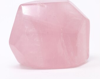 Rose Quartz Freeform Crystal: Healing Gemstone Decor
