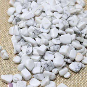 100g Howlite Crystal Gravel For Terrarium - Wholesale Pebble Crystals Vase Filler - Crystal Chips Aquarium Gravel