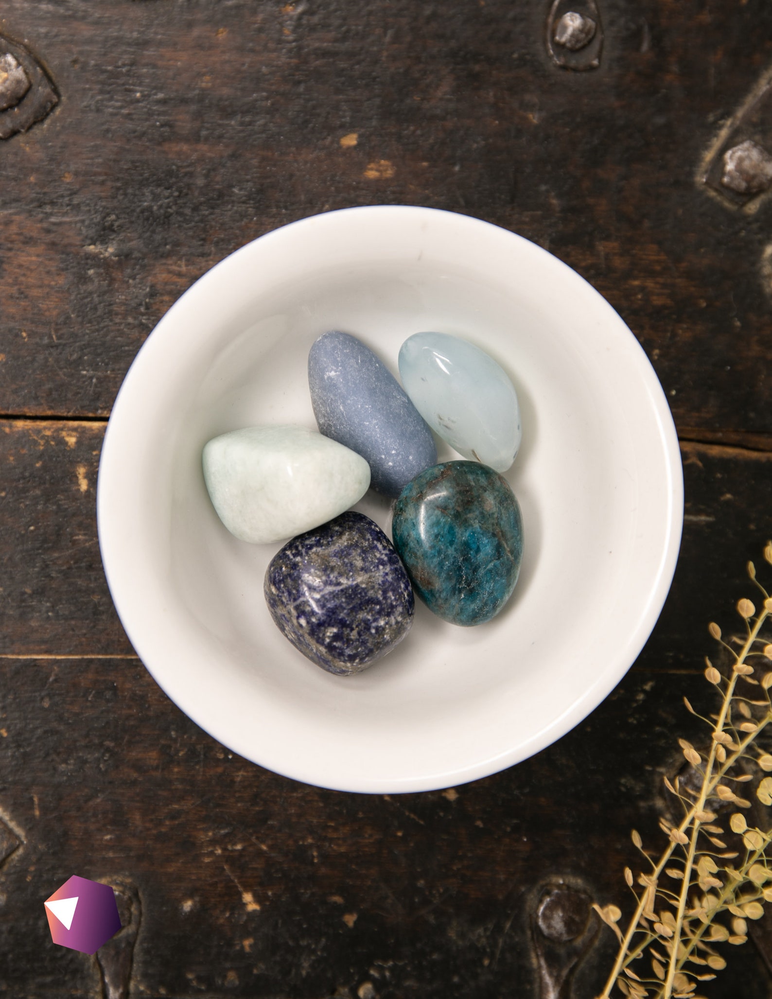 The Throat Chakra Healing Set Chakra Crystals Tumbled Stones Etsy