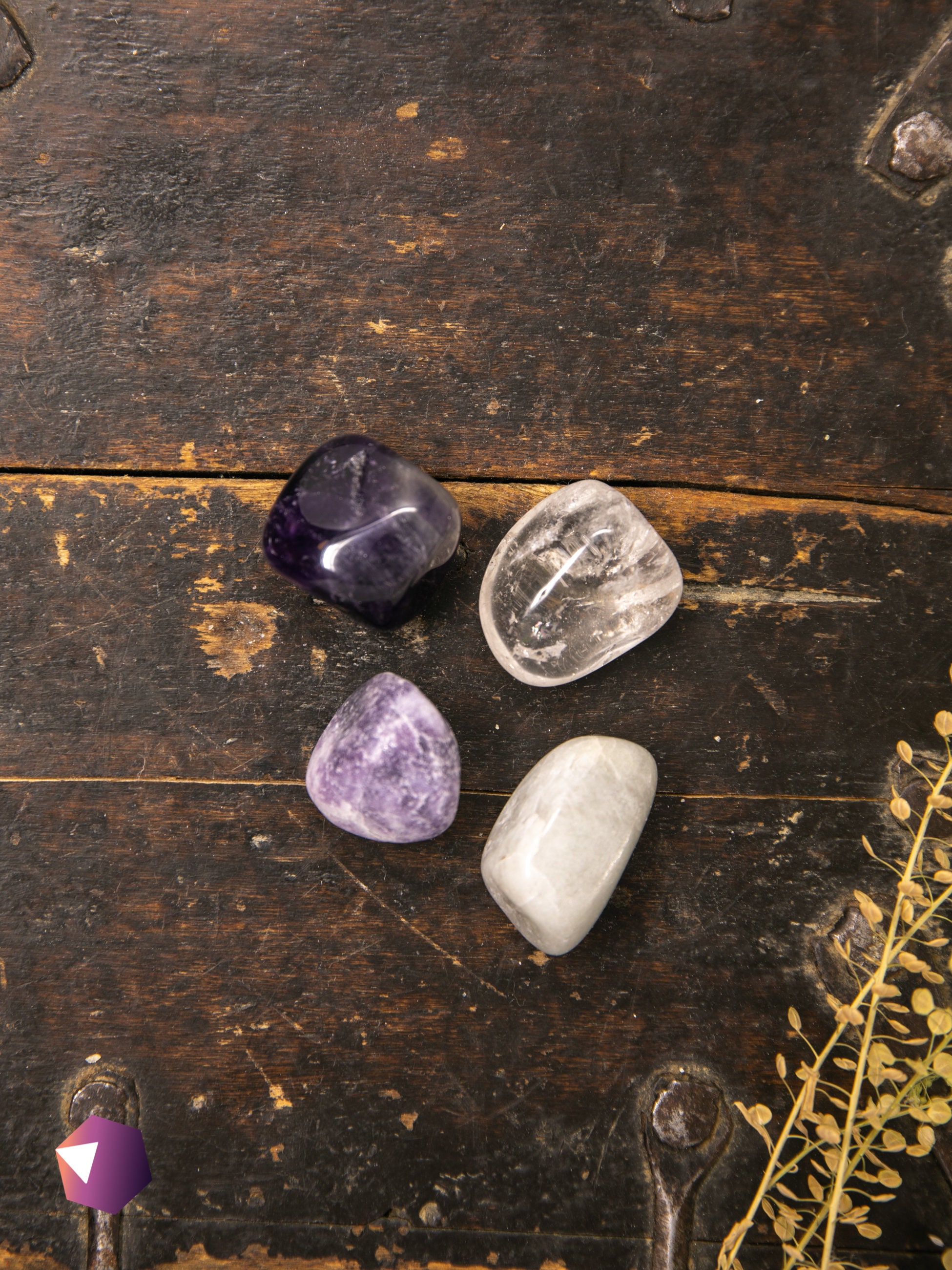 Crown Chakra Healing Set Chakra Crystals Tumbled Stones Set Etsy