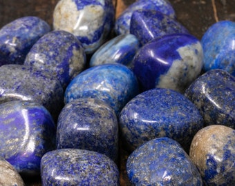 Lapis Lazuli Tumbled Stone - Healing Crystals Lapis Lazuli Pocket Stones - Polished Lapis Lazuli Gemstone For Crystal Gifts