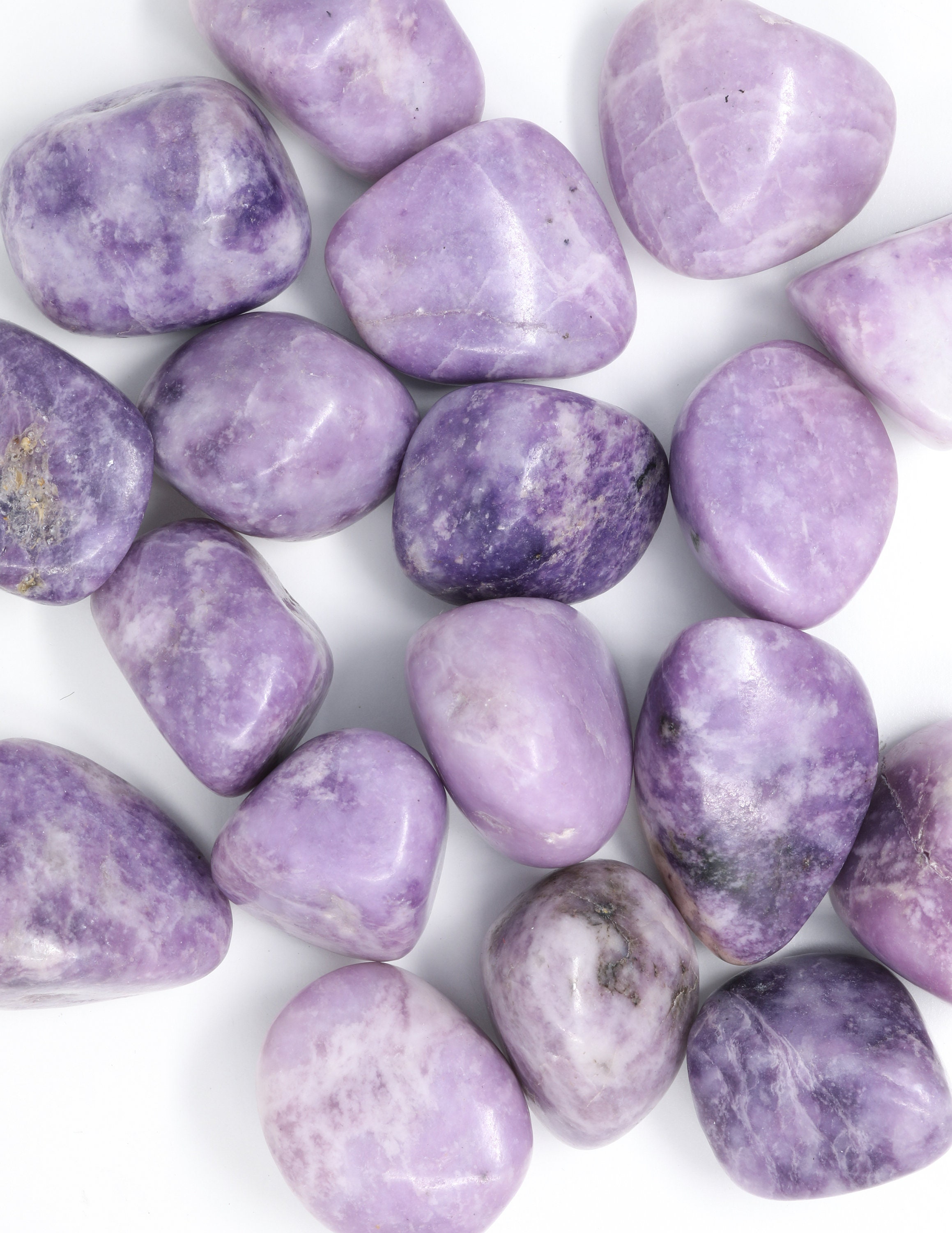 One (1) Lepidolite Worry Stone For Crystal Healing - Pocket Palm Stone - Thumb Stone