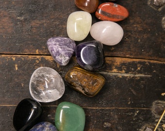 Set di cristalli per principianti - Kit di cristalli curativi per principianti - Pietre preziose lucidate - Regali spirituali