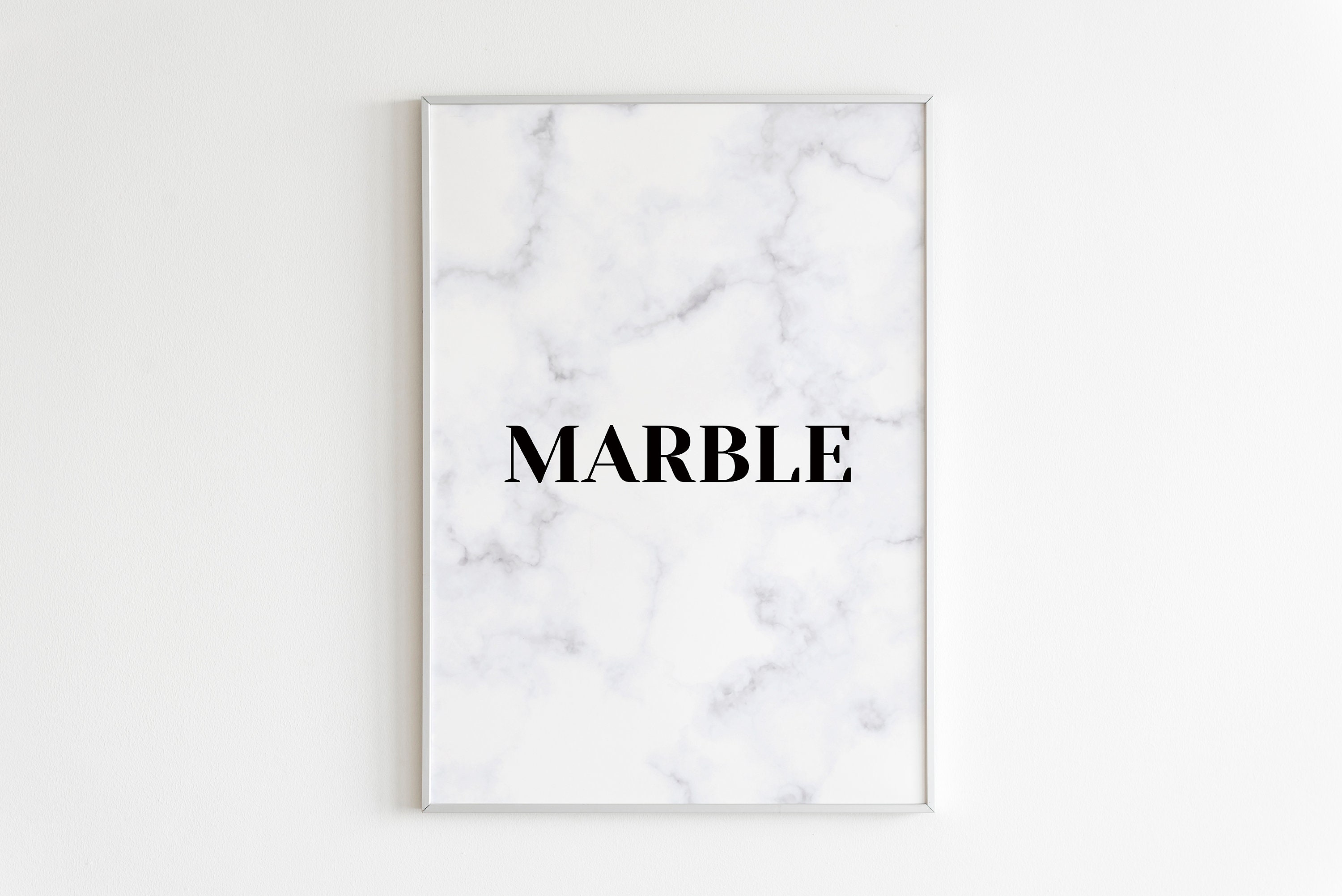 Marble lettering text Digital printable design Etsy
