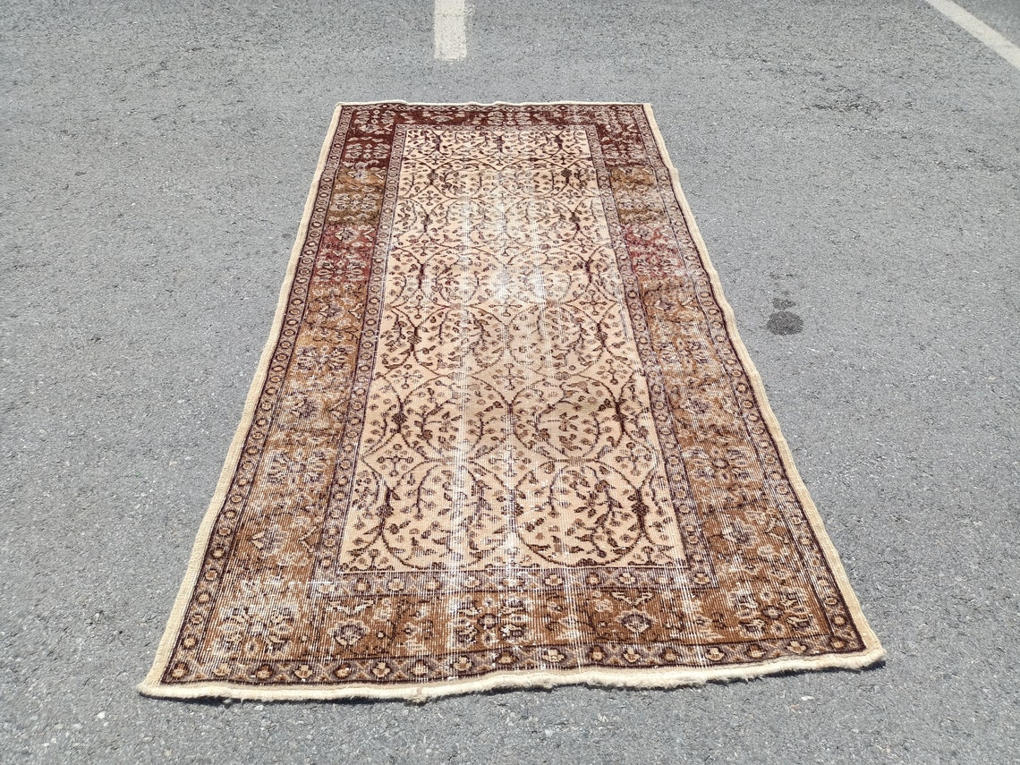 Turkish handwoven rug Rug made of wool yarn Anatolian rug Etsy