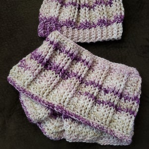 Column Stitch Hat and Cowl