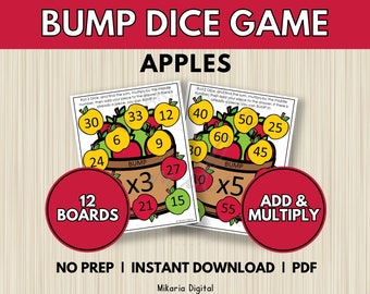 Kindergarten Math Game, Multiplcation Practice, Math Practice Sheets, Math Center, Toddler Learning Activity, Multiplication Facts