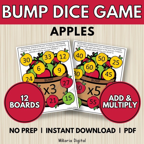 Kindergarten Math Game, Multiplcation Practice, Math Practice Sheets, Math Center, Toddler Learning Activity, Multiplication Facts