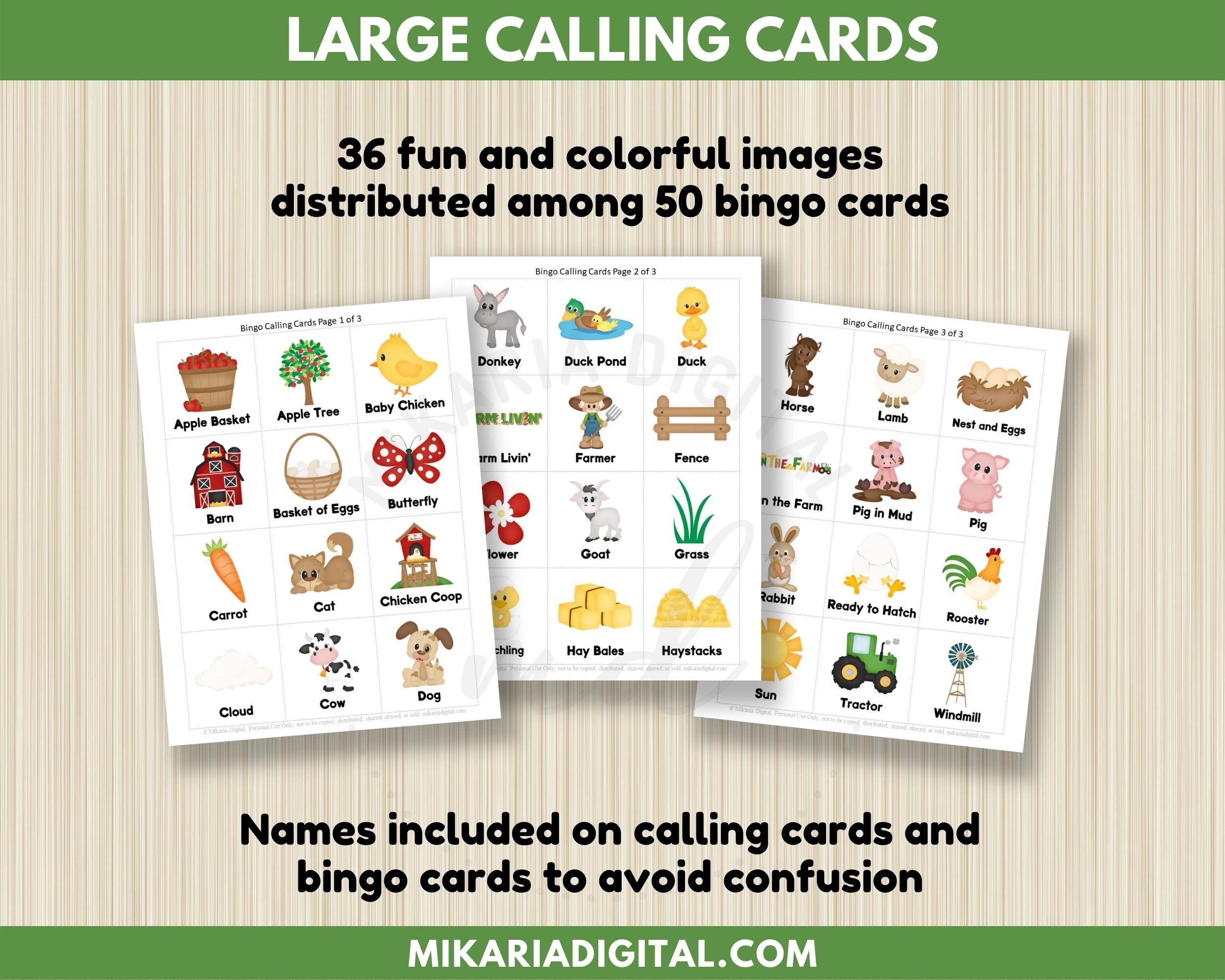 Farm Bingo Digital Download Toddler Matching Game Printable - Etsy Hong ...