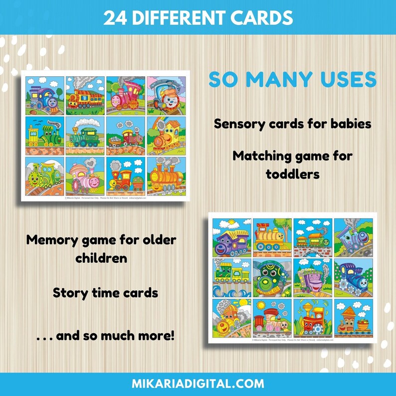 Preschool Matching Game Printable Memory Games for Kids - Etsy