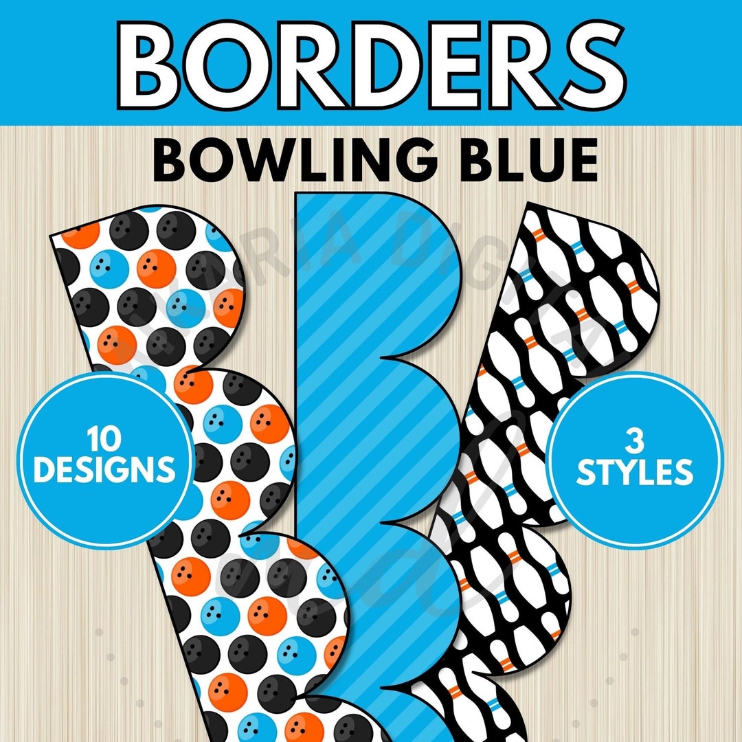 Bulletin Board Borders Classroom Decor Printable Bowling Etsy