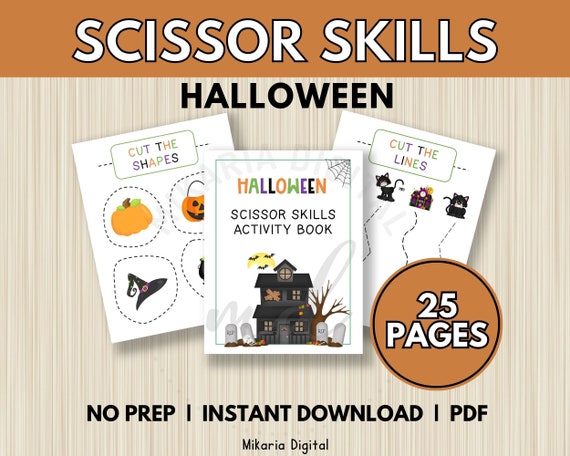 Halloween Scissor & Paste Skills for Kids