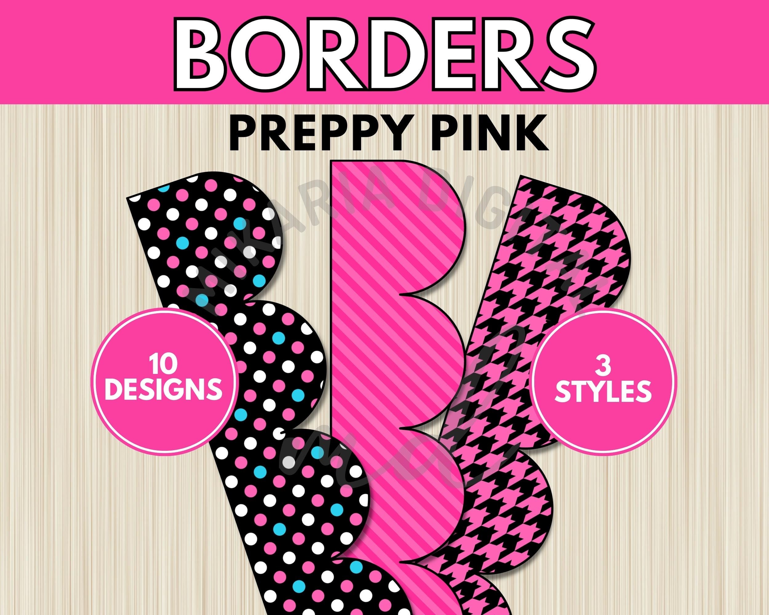 Pink R Entry Border Pink And Black Borders