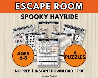 Halloween Escape Room for Kids, Birthday Party Games for Children, Escape Room Kit Printable, Halloween Classroom Games , Family Activities