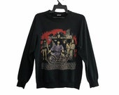 Rare Vintage 80s 1988 Ozzy Osbourne Band Black Sabbath Sweatshirt 50 50 Anvil Usa Fits Size L Black Colour