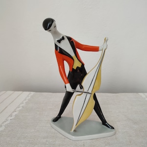 Zsolnay cellist Torok porcelain figurine