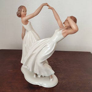 Pirkenhammer dancing girls porcelain Figurine