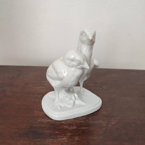 Herend white pair of chicks porcelain figurine