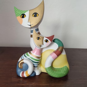 Goebel Rosina Wachtmeister coppia di gatti statuetta in porcellana