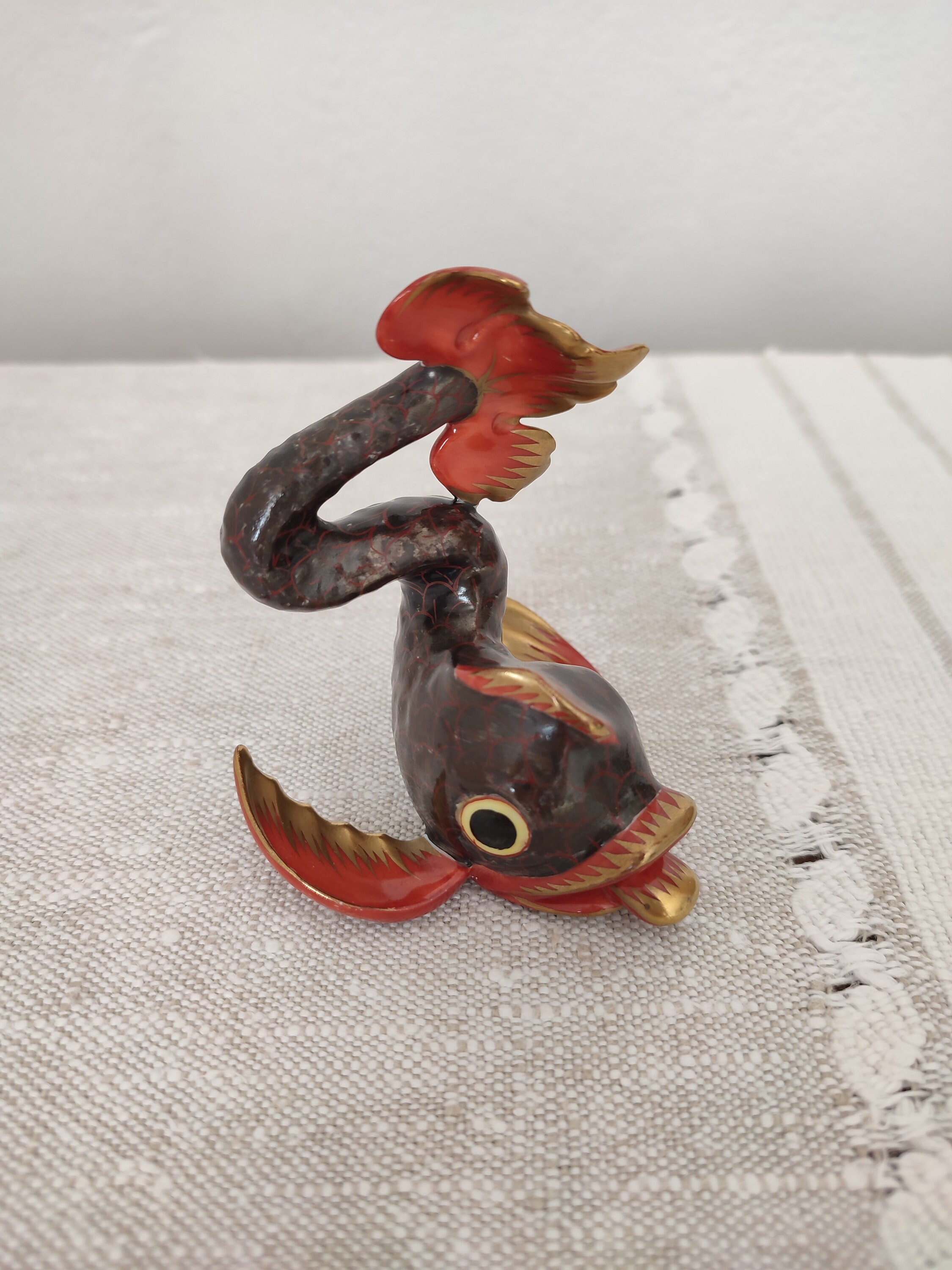 Herend Dark Koi Fish Dolphin Porcelain Figurine - Etsy Herend Dark Koi Fish Dolphin Porcelain Figurine - Etsy
