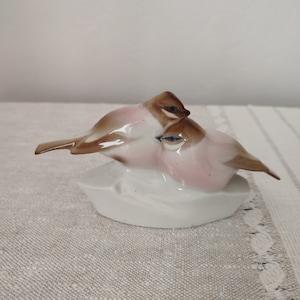 Zsolnay pair of birds porcelain figurine
