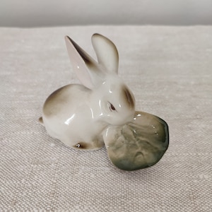 Zsolnay rabbit bunny porcelain figurine