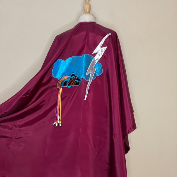 Children's dress up capes, costumes, imaginary play, dreaming, fairies, rainbows, lightning bolts and superheroes