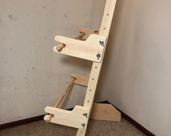 Warp Weighted Loom with 2 Sets of Heddles, Wooden Frame Loom, WWL