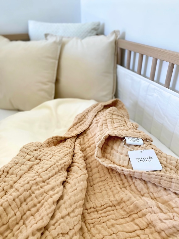 6Layer Organic Cotton Muslin Baby Blanket Nursery Decor Etsy