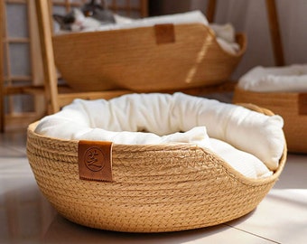 cat basket bed