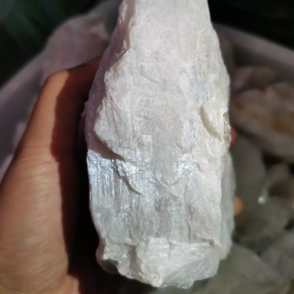 Rare Rough Natural White Moonstone Raw Gemstone Crystal Energy Etsy