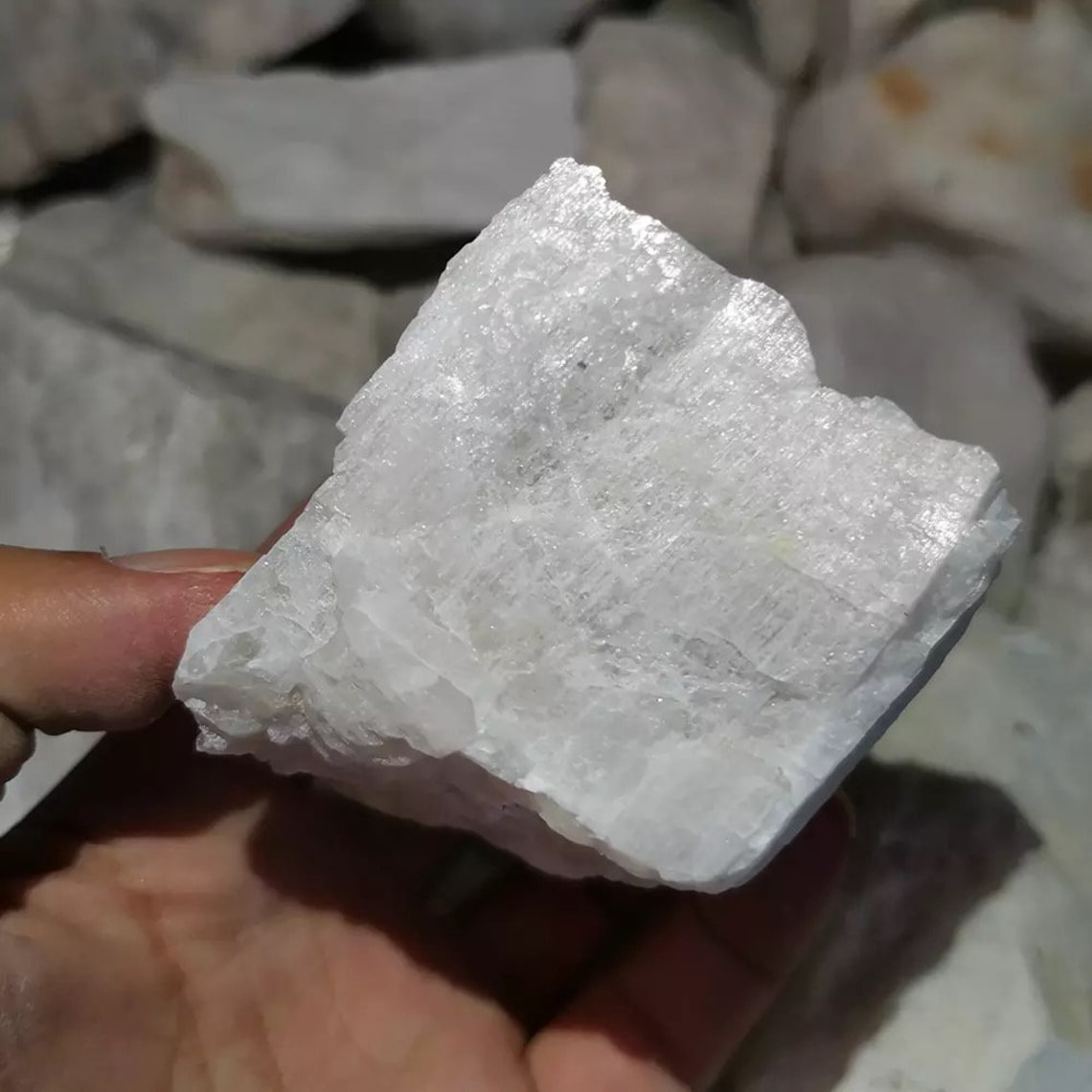 Rare Rough Natural White Moonstone Raw Gemstone Crystal Energy Etsy