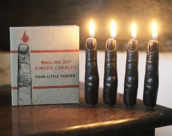 Four Little Thieves - Black Finger Candles