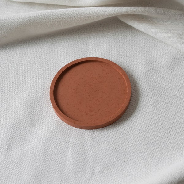 Dryade flat bowl - shade 4 Terracotta - empty pocket, bowl for jewelry and accessories