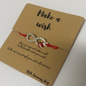 Make a wish bracelet, friendship bracelet, gift, lucky bracelets, bracelet for her, heart, clover, ladybug, horseshoe, infinity, heart, leaf