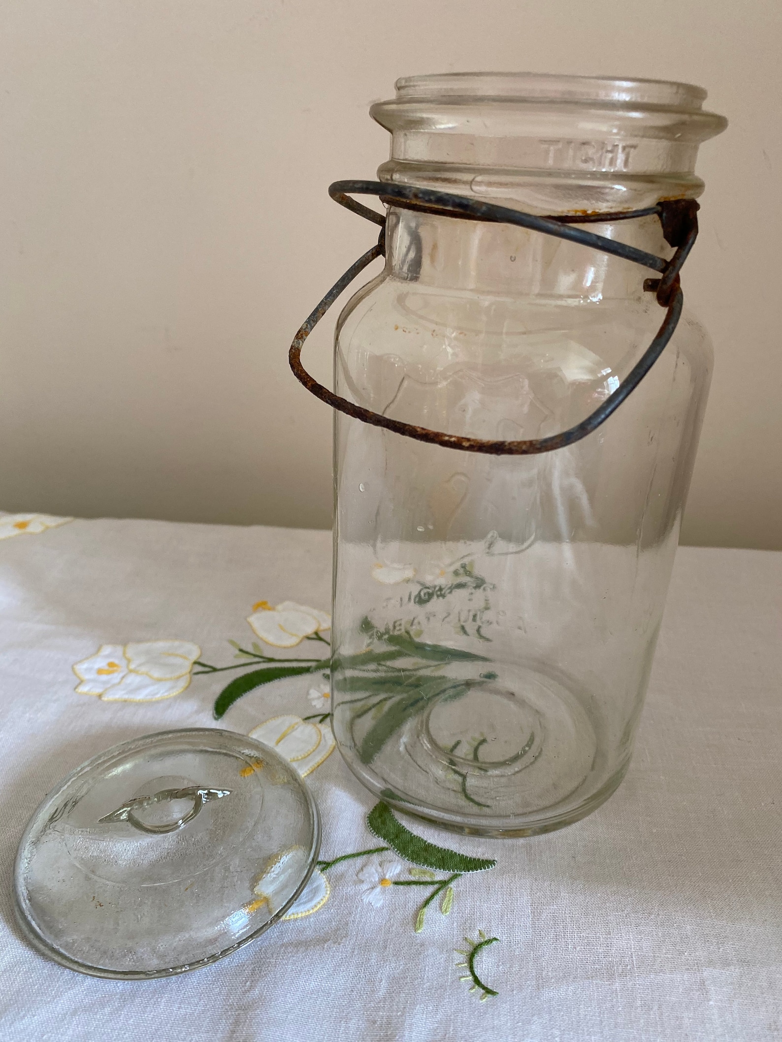 Antique Perfect Seal Country Canning Glass Jar Etsy