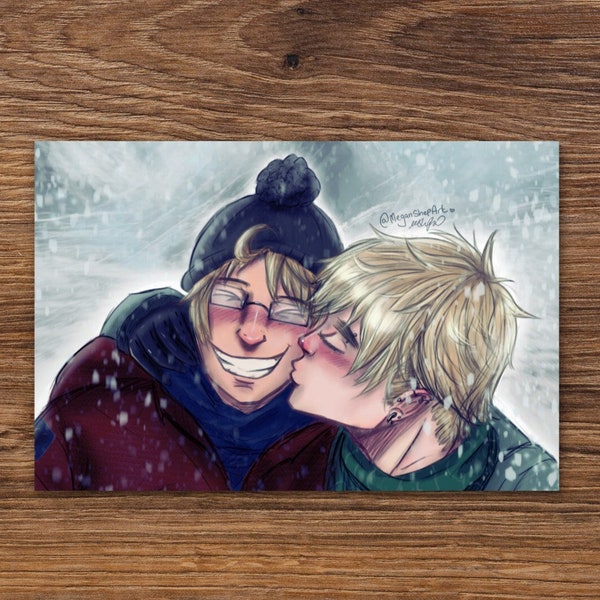 Cute USUK Arthur Kirkland Alfred Jones UKUS Hetalia Fanart Standard Postcard anime manga world stars ship America england