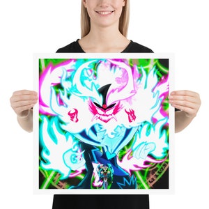 Ozzie fizzarolli asmodeus demon helluva boss fanart fire imp jester fizzerozzie ozmodeus  ship Photo paper poster