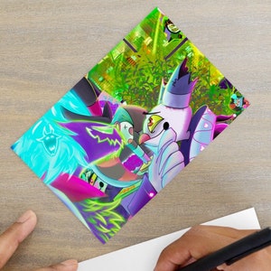 Fizz Ozzie helluva Schiff fizzarolli Boss Dämon imp Lust fan Kunst Postkarte