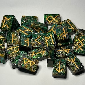 Runen Glitter handgemachte Runen Gräber Symbol Hexerei Wicca heidnische Magie Wahrsagerei Alte Futhark Orakel Wahrsagerei nordisch spirituell