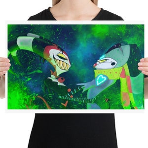 Wichtelwiedersehen fizzarolli blitzo hellboss helluva demon fan art Fotopapier Poster
