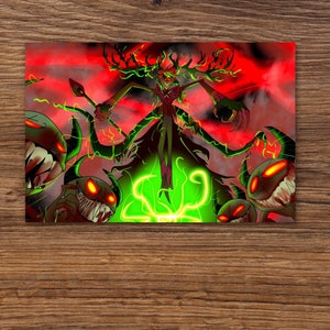 Alastor Hirsch Damon sinnwe hell Hotel Hazbin imp Fanart Postkarte