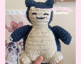 Wzór szydełkowy na śpiącego potwora w formacie PDF (do pobrania w wersji cyfrowej)